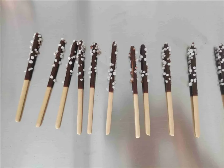 Automated Pocky Sticks Chocolate Coating Machine factory